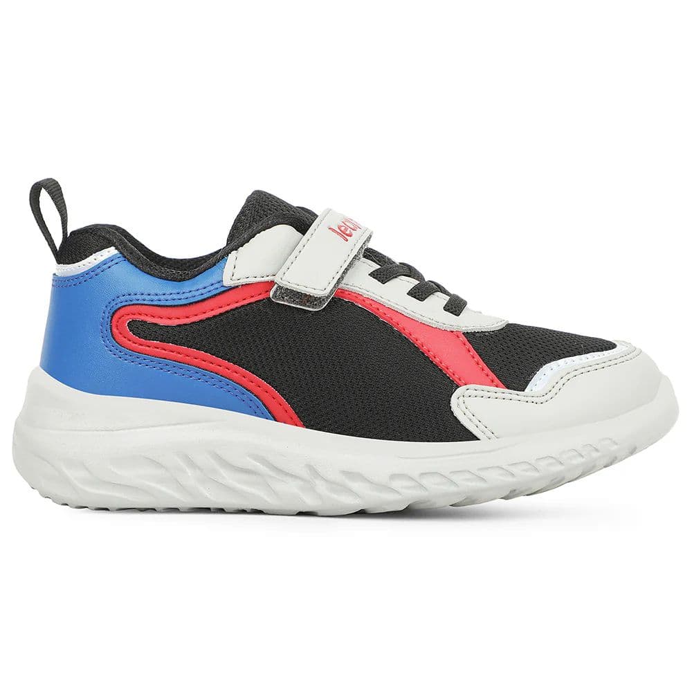 LEAP7X Black Sports Non Lacing Walking Shoes for Kids HINKS-15E by Liberty — photo 3