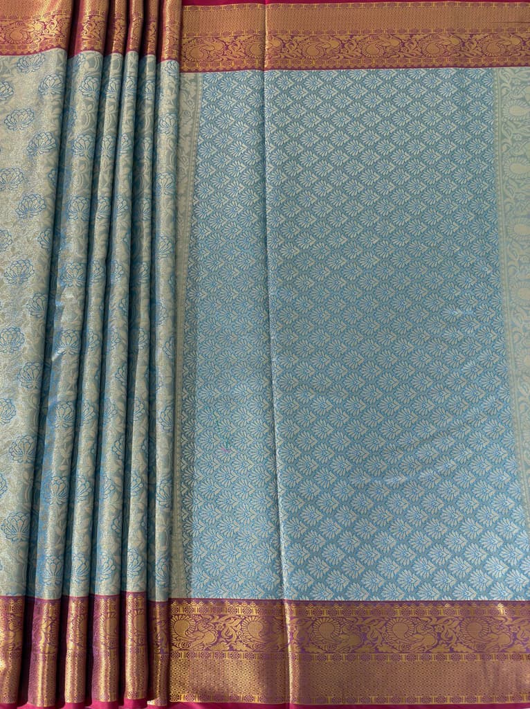 MIMOSA Women's Woven Design Kanjivaram Style Art Silk Saree with Blouse Piece - Ananda (SA00002446ANFREE) — photo 7