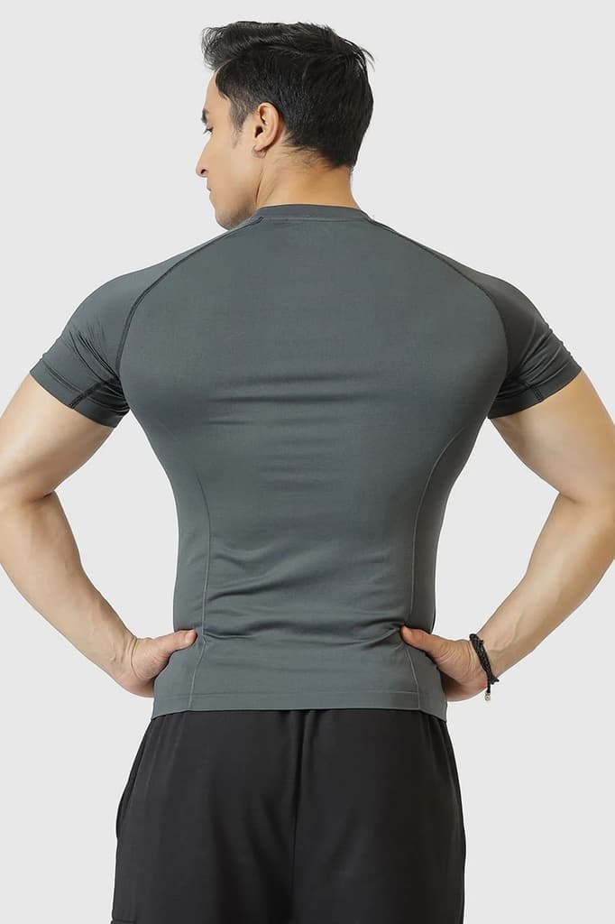 Power Seamless T-shirt Grey/Fuaark — photo 8