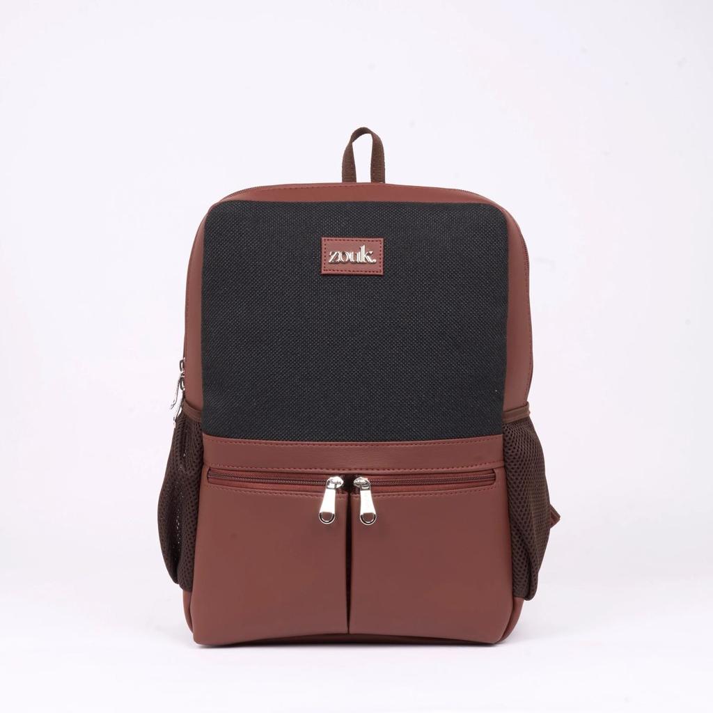 Jet Black Office Backpack (Brown)