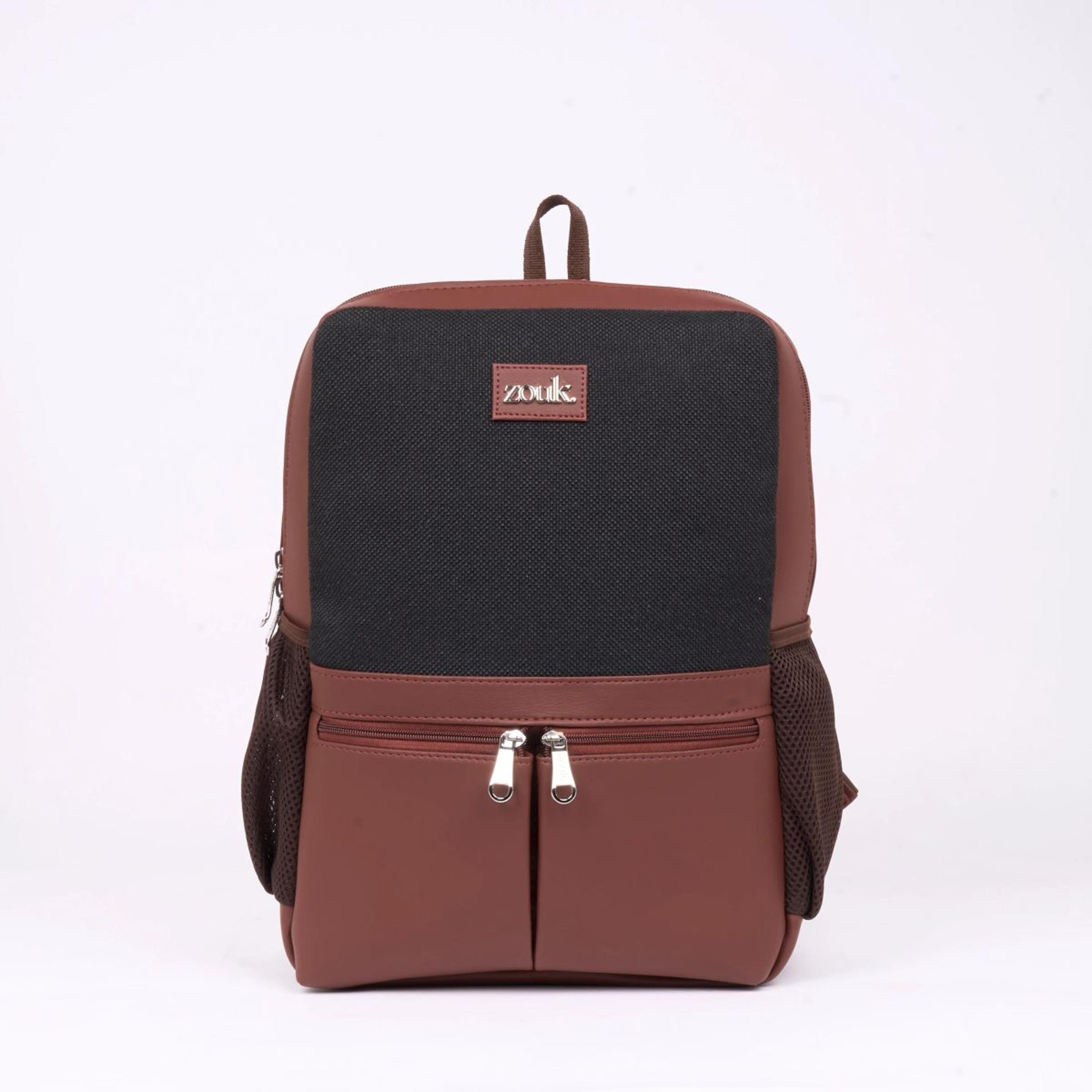 Jet Black Office Backpack (Brown)