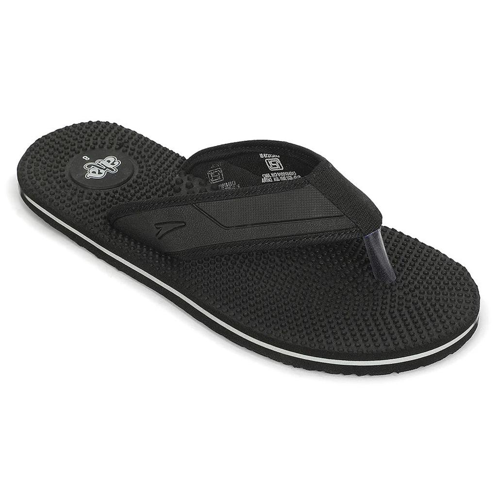 A-HA AGL-156E Black Casual Slip on Slippers for Men by Liberty