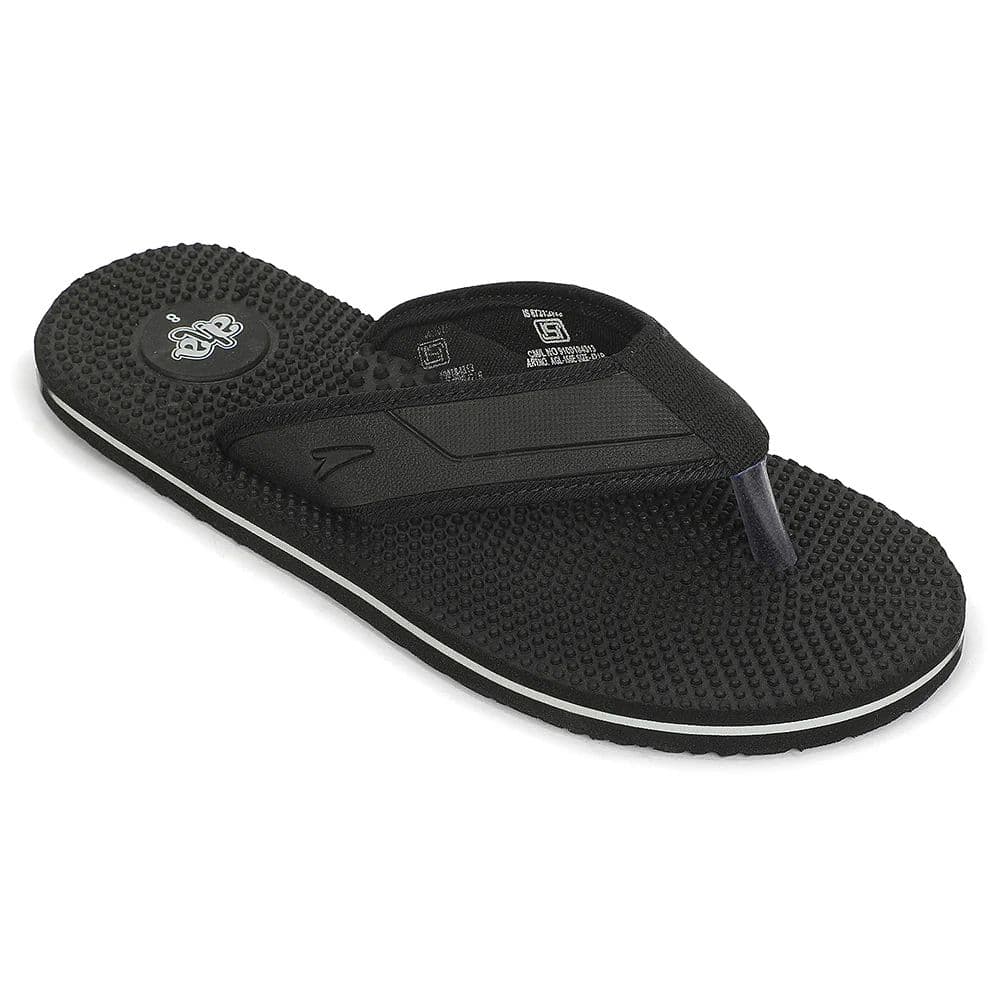 A-HA AGL-156E Black Casual Slip on Slippers for Men by Liberty — 6/40 / Black