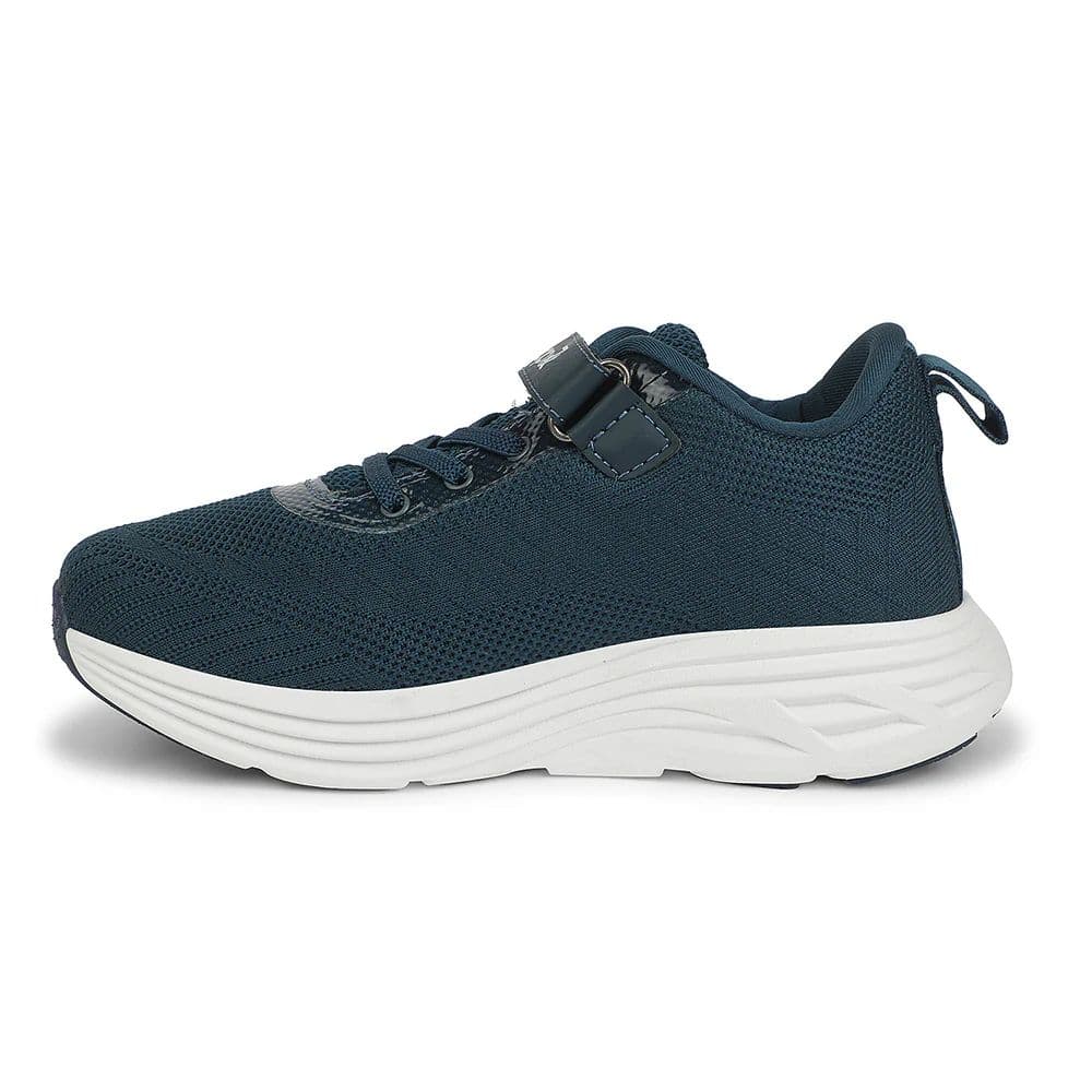 LEAP7X Teal Blue Sports Non Lacing Walking Shoes for Kids COVER-04 by Liberty — photo 3