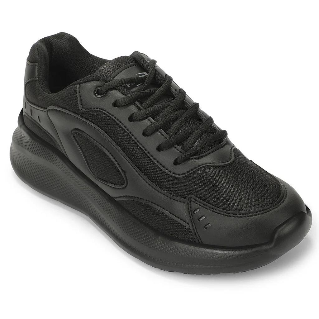 Force 10 SOFTSTEP-L Black School Uniform shoes for Kids by Liberty