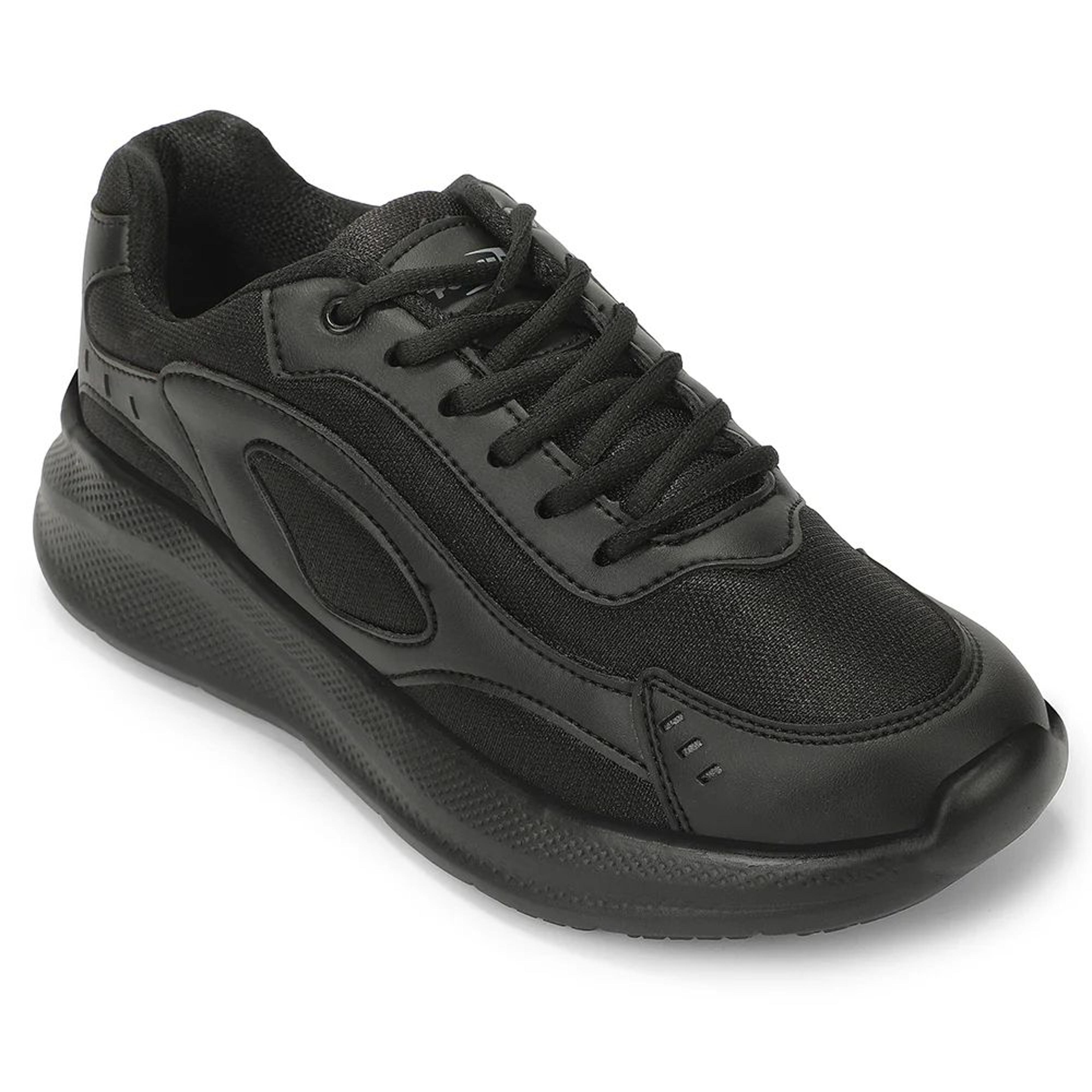 Force 10 SOFTSTEP-L Black School Uniform shoes for Kids by Liberty