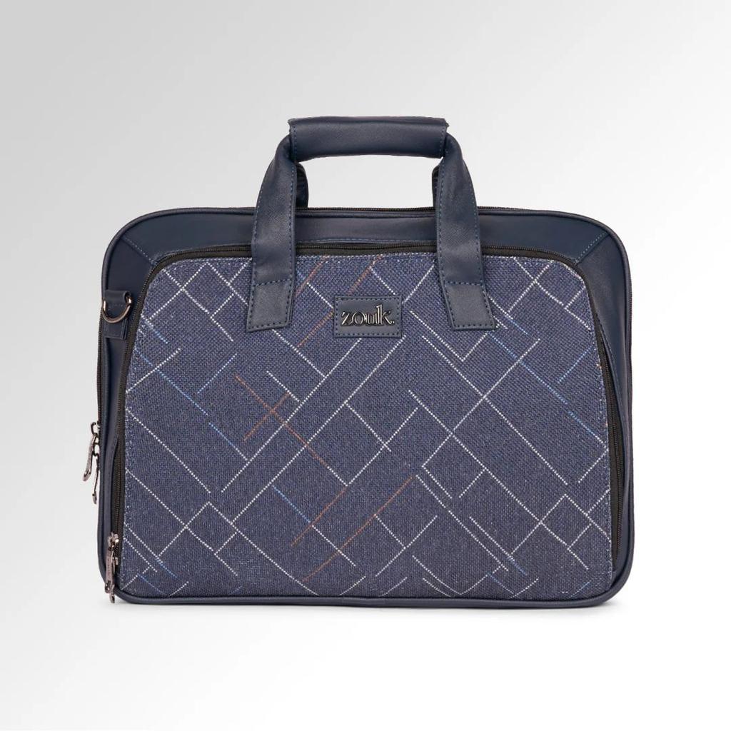 Bombay Tartan Executive Laptop Bag (Blue) — photo 2