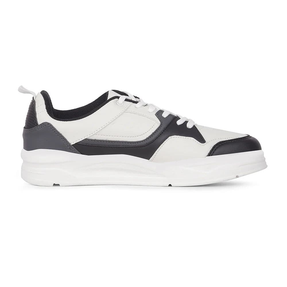 LEAP7X White Casual Lacing Sneakers for Men SNOOKIT-1E By Liberty — photo 4