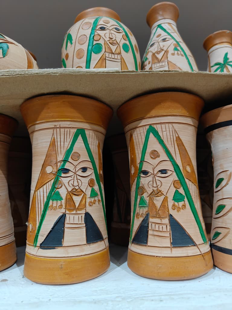 Wooden Vases | Decorative | Brown | Green