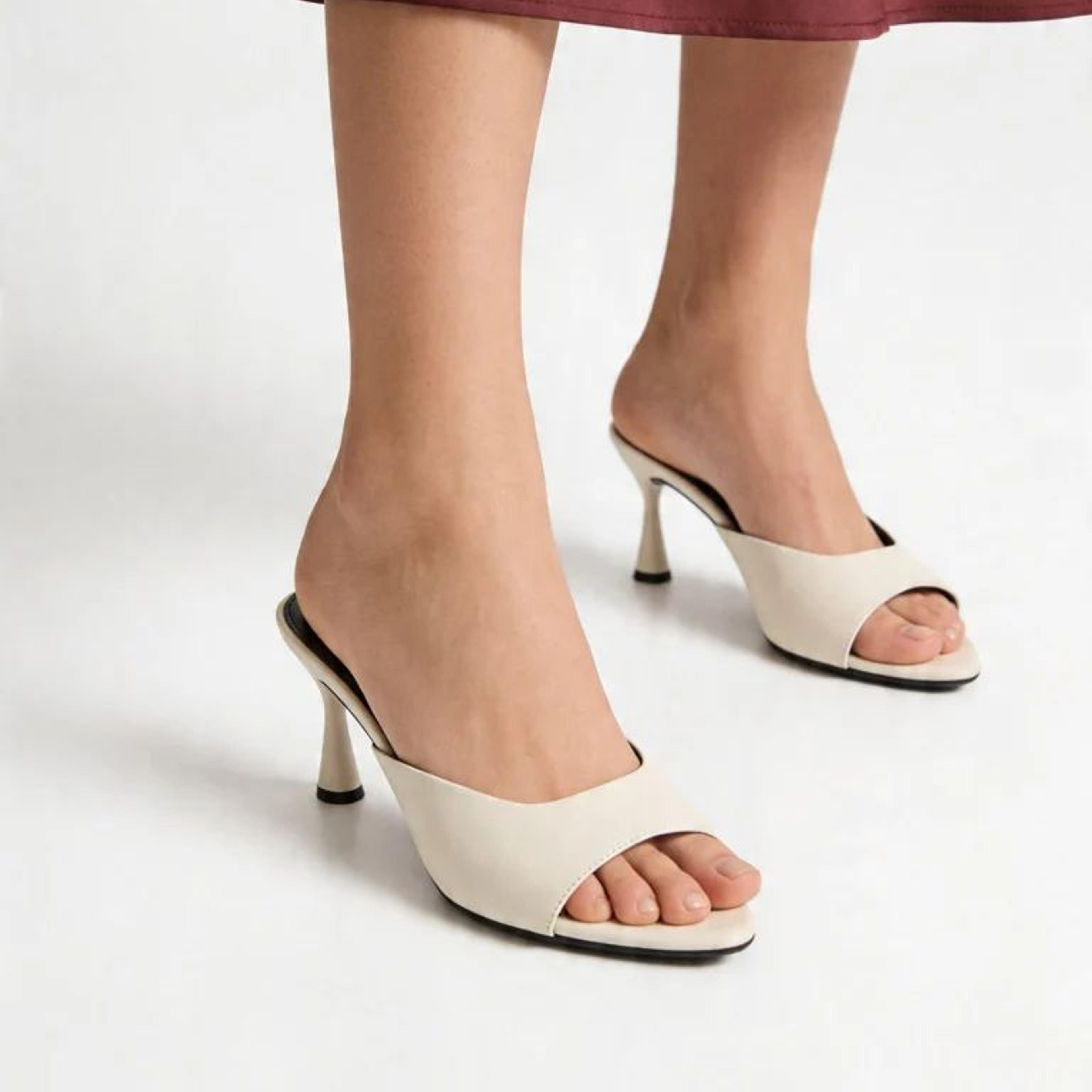 LUNA BLU Ivory Stiletto-Heel Sandals