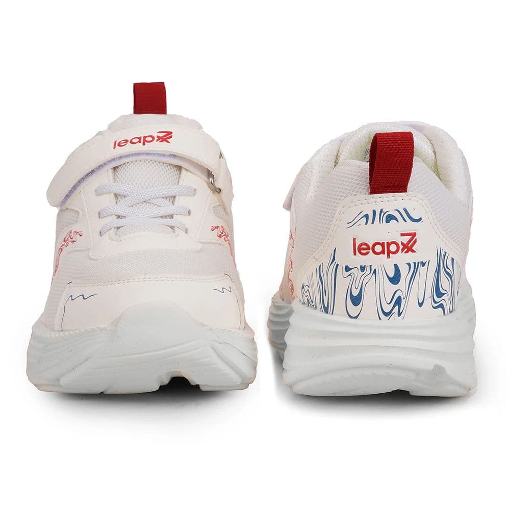 Leap7x White Sports Lacing Running Shoes For Kids ELENOR-2LE By Liberty — photo 7