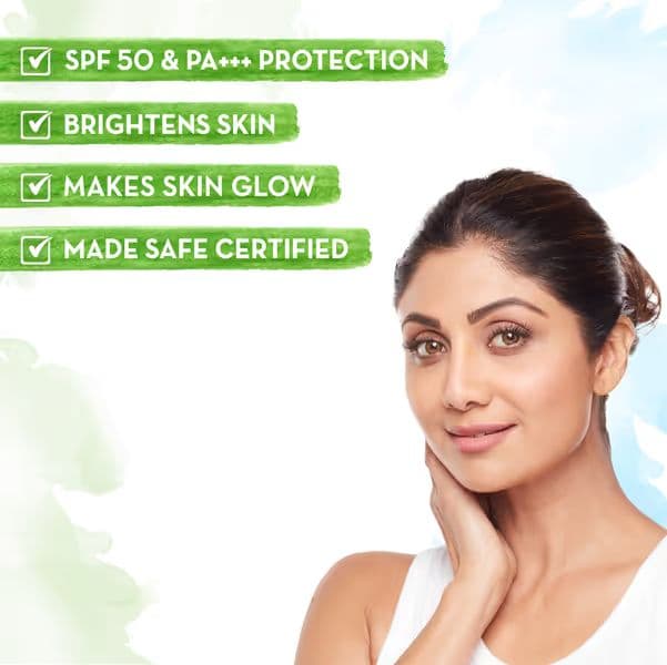 Vitamin C Sunscreen SPF 50 PA++++ Adds Natural Glow - 80 g (Pack of 2)