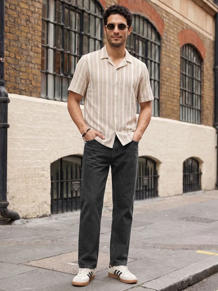 Men's Grey Relaxed Fit Washed Denim Jeans Non-Stretchable — photo 4