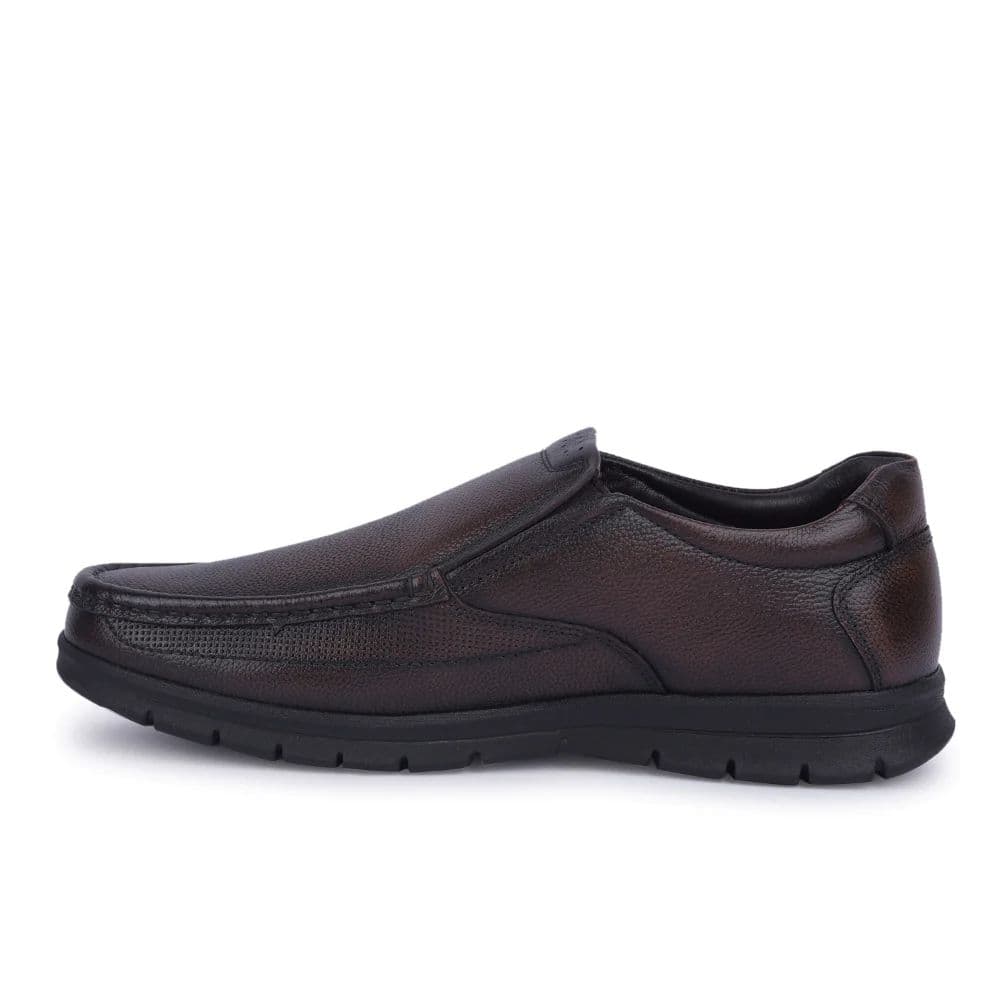 Healers Brown Formal Non Lacing Moccasin For Men OSL-22 By Liberty — photo 3