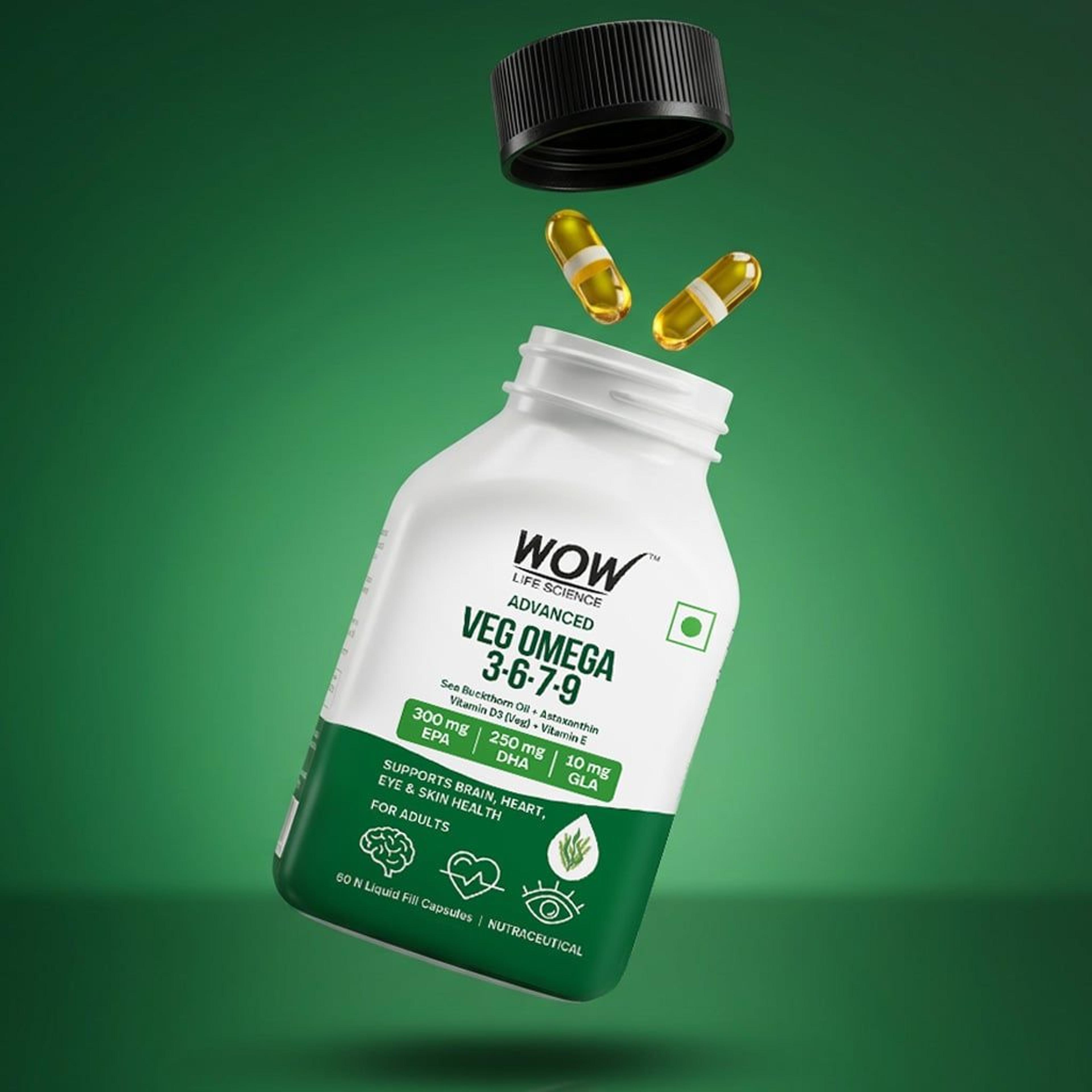 Veg Omega 3 6 7 9 Complete Plant-Based Omega Support