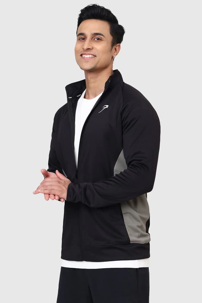 Polish Colourblock Jacket Black — S