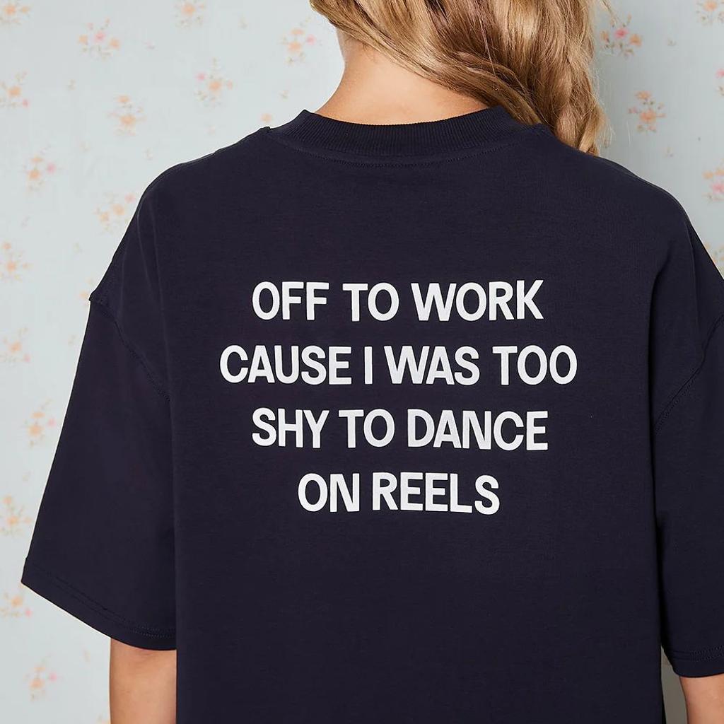Anti-Reel Club Navy Blue Oversized T-shirt