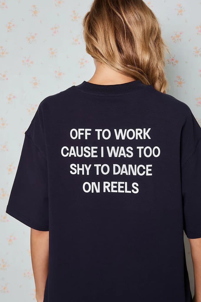 Anti-Reel Club Navy Blue Oversized T-shirt