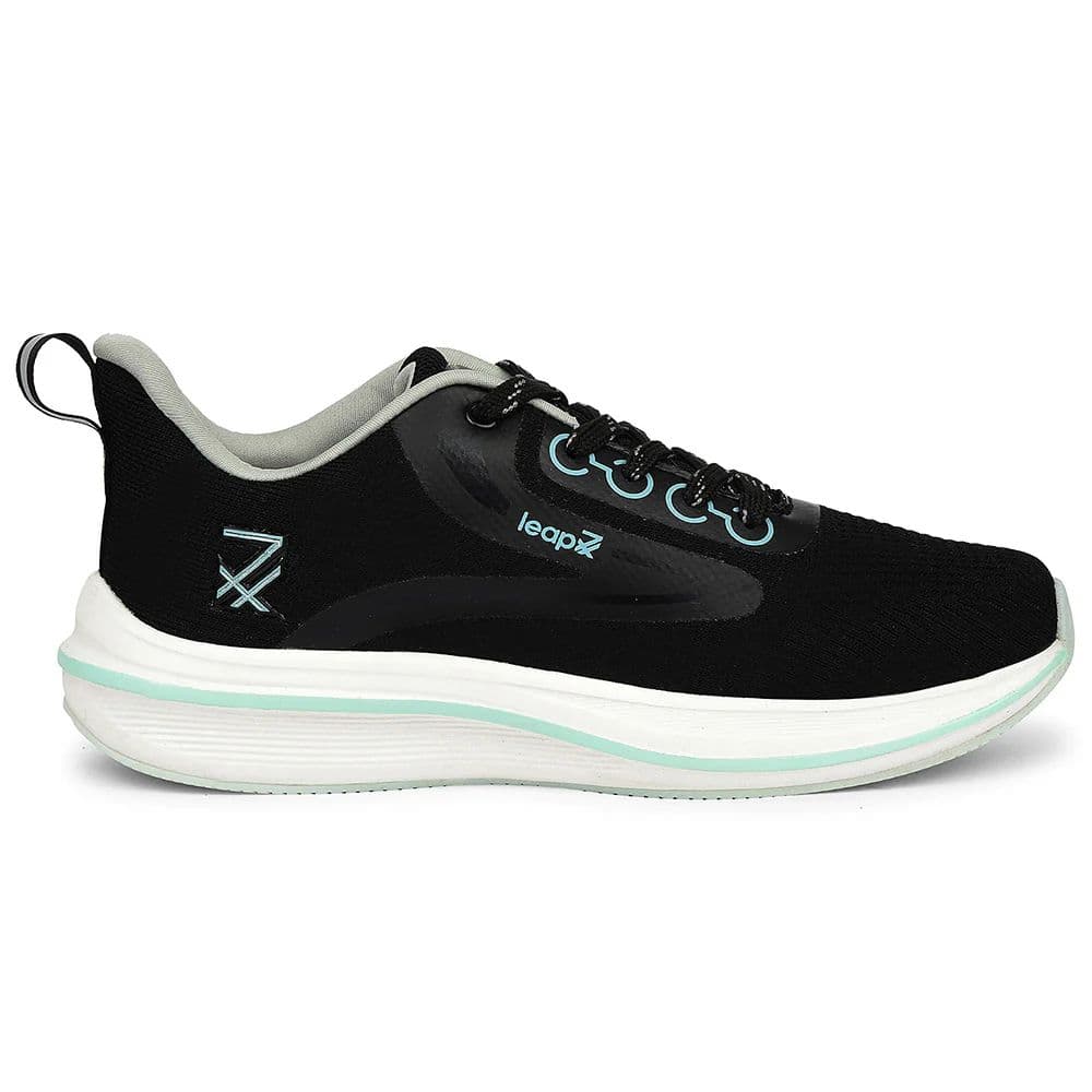 Leap7x Black Sports Lacing Running Shoes For Women ROSY-1 By Liberty — photo 2
