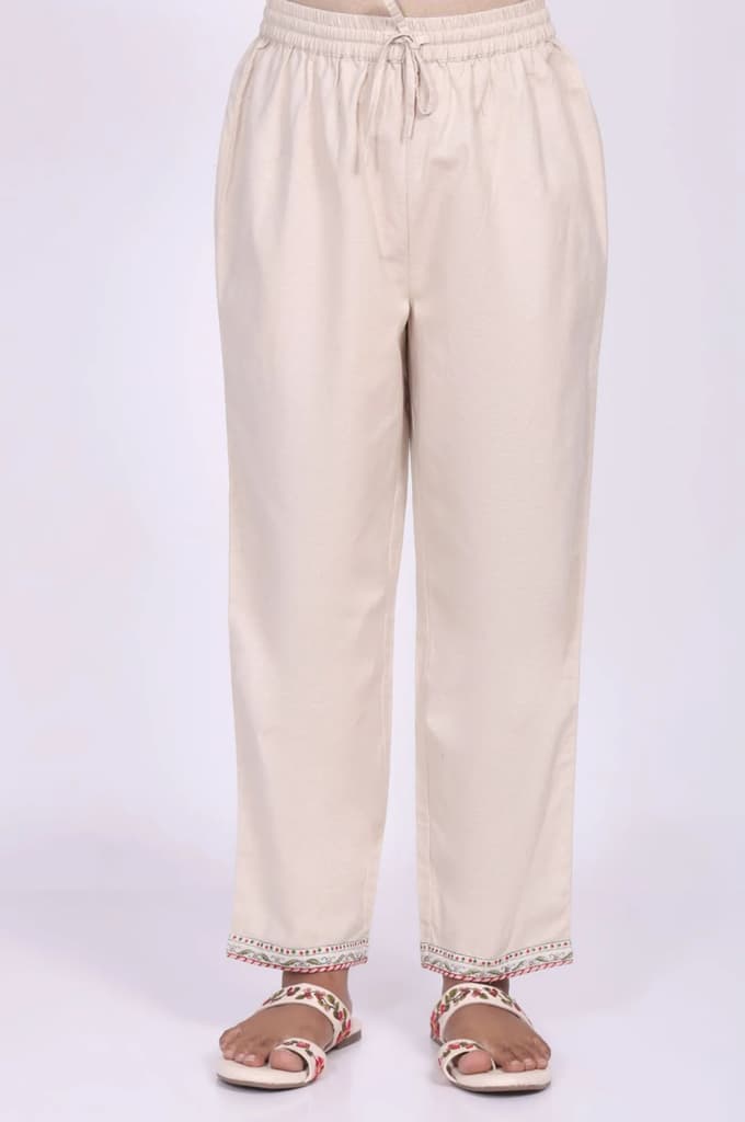 Off-White Floral Printed Silk Blend A-Line Kurta with Straight Pant and Dupatta Set — photo 7