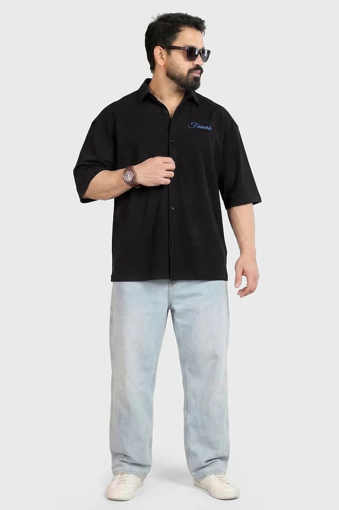 Off Duty Oversized Shirt Black — photo 2
