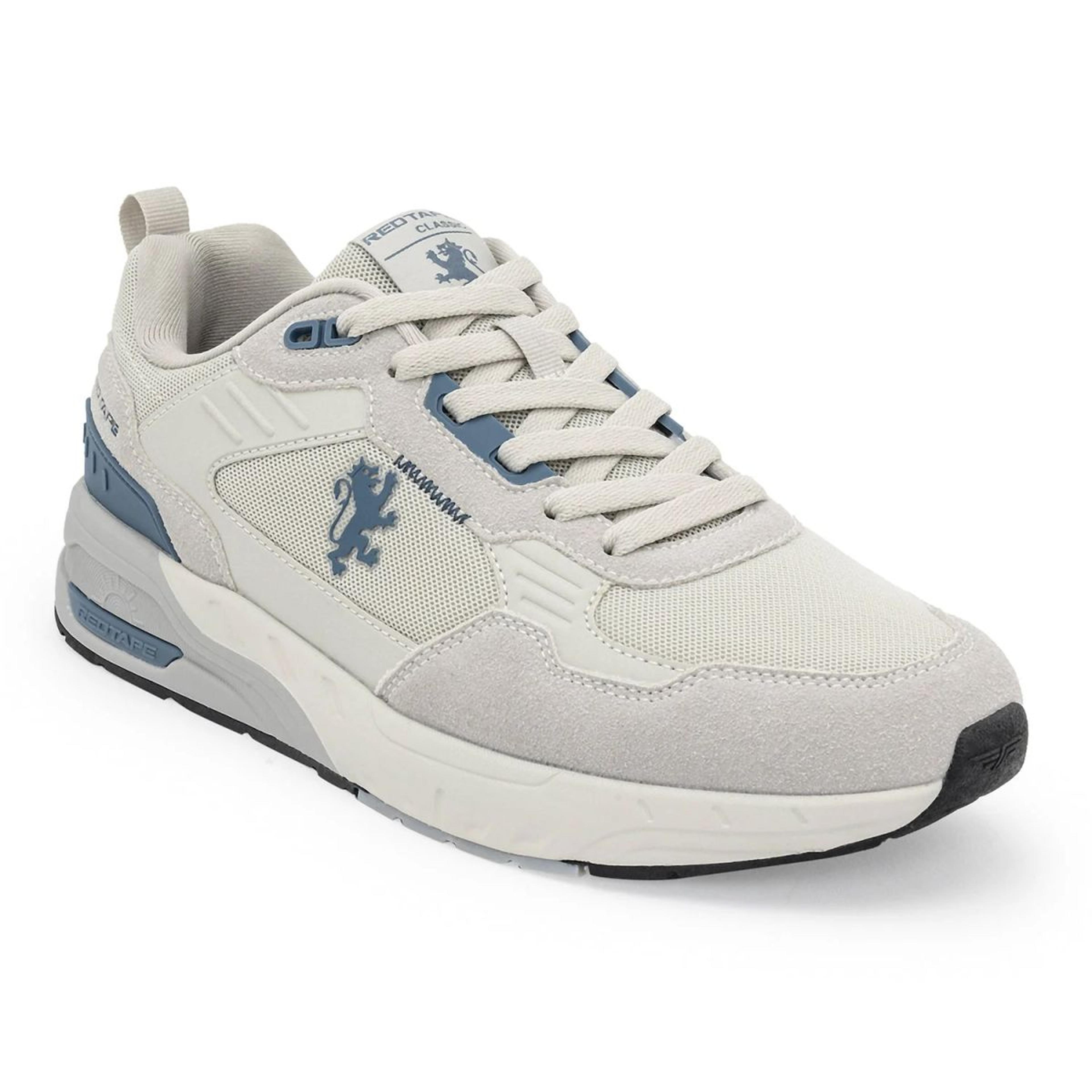 Sneakers for Men in Grey and Blue | Casual Low-Cut Lifestyle Shoes.