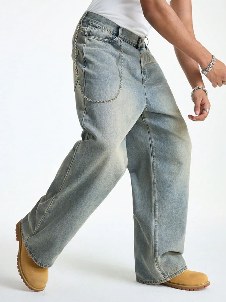 Untamed Blue Baggy Jeans — photo 6