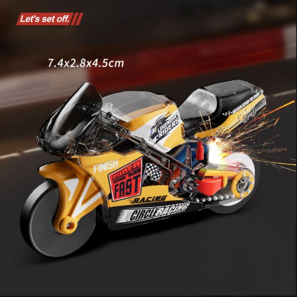 Mini Sparking Stunt Bike Toy – Pull Back, Pop Wheelies & Ignite the Fun! — photo 4