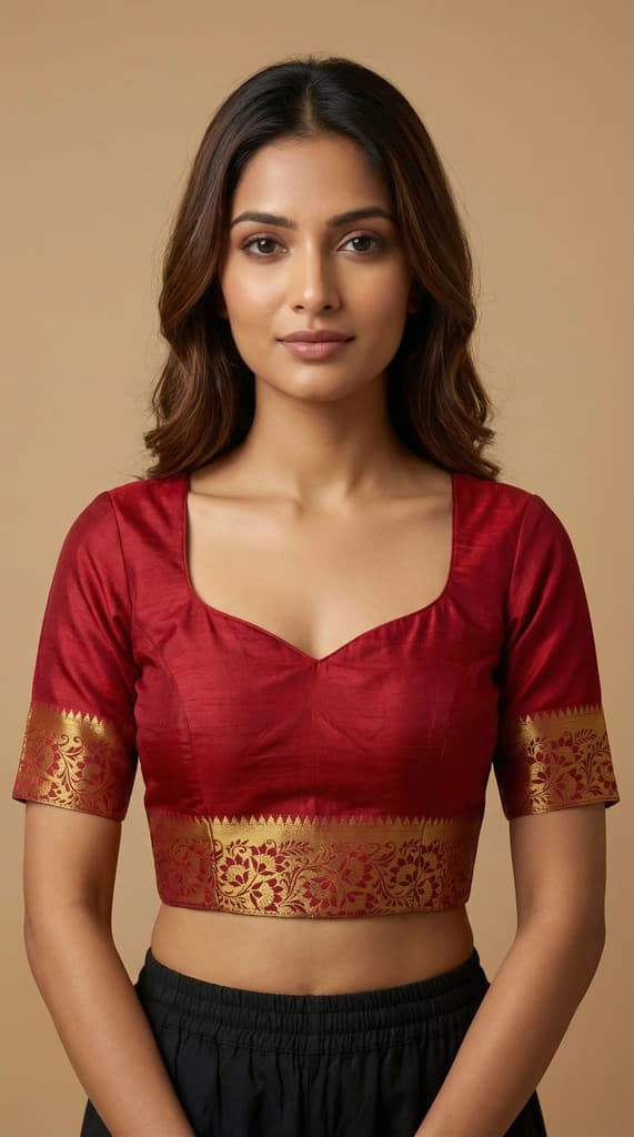 MIMOSA Women's Woven Design Paithani Style Art Silk Saree with Blouse Piece - Maroon ( SA00003125MRFREE ) — photo 5