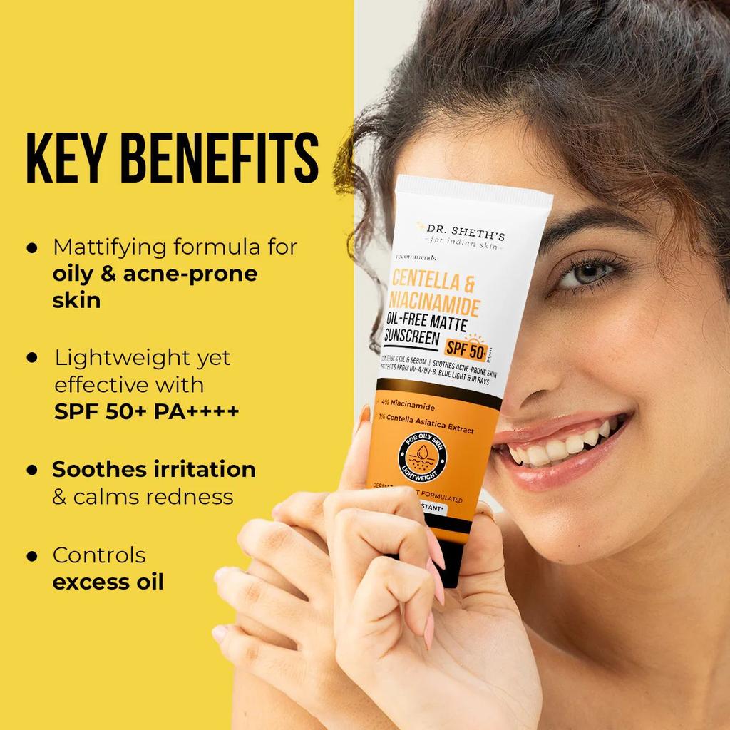 Centella & Niacinamide Oil-Free Matte Sunscreen - 50g