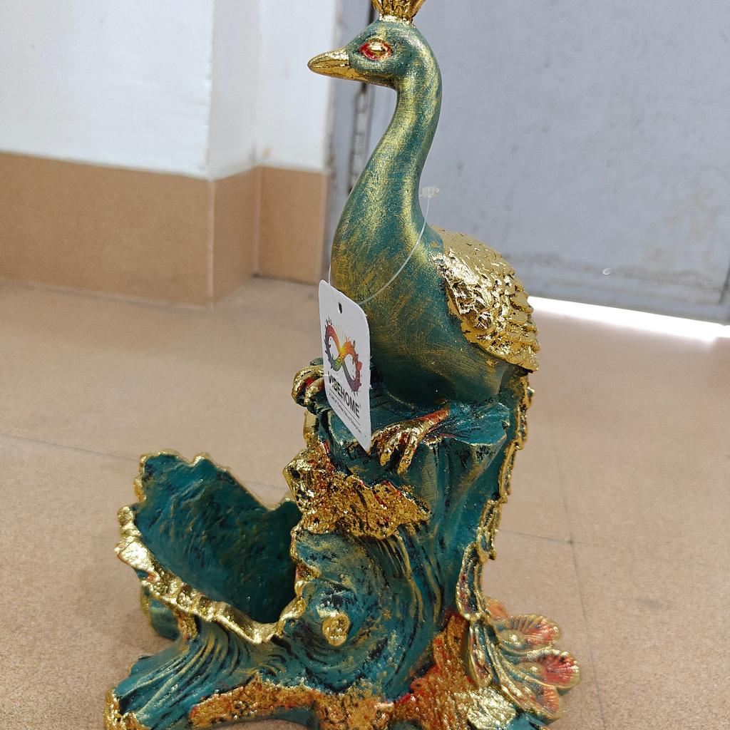 Gold Bird Statue | Decorative | Glass | Gold