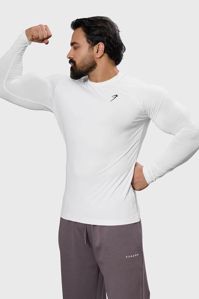 Bare Nylon Fullsleeves T-shirt White — photo 2
