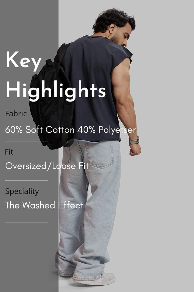 Restricted Washed Capsleeve Tank Dark Grey — photo 7