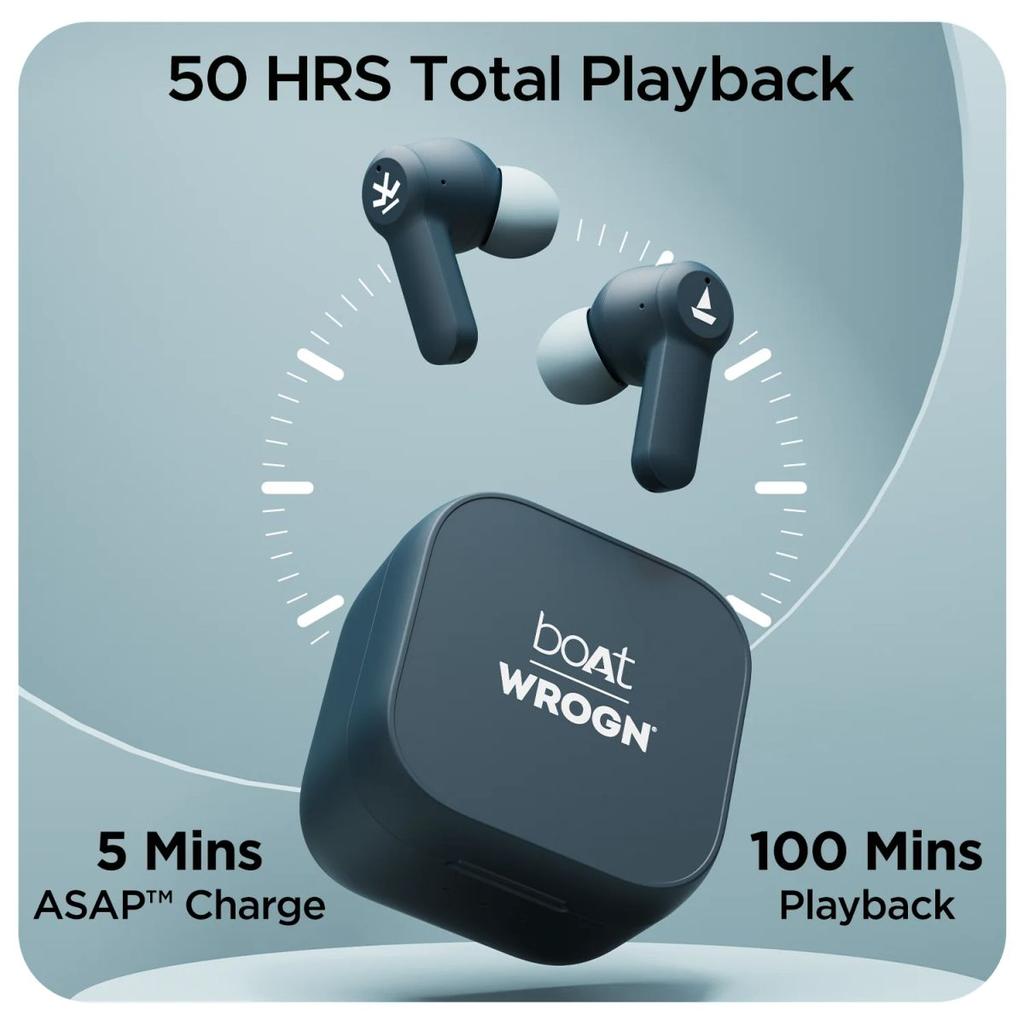 boAt Airdopes Crude | Wireless Earbuds with 50 Hours Playback, ENx™ Technology, ASAP™ Charge, BEAST™ Mode, Bluetooth v5.3 — photo 3