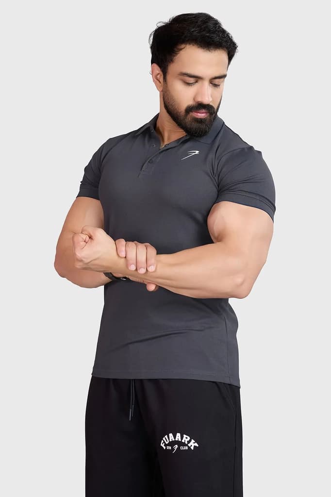 Aura Polo T-shirt Dark Grey — photo 5
