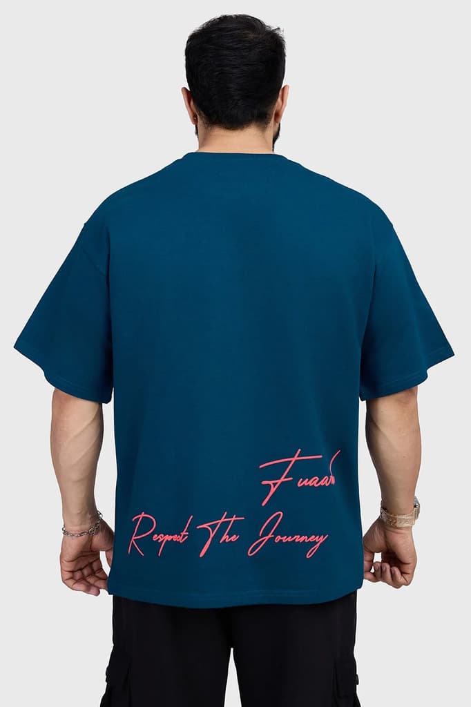 Respect The Journey Oversized T-shirt Teal — photo 4