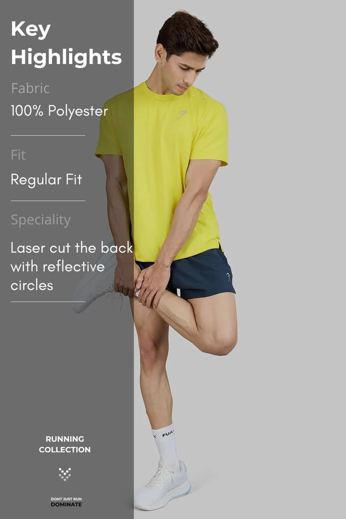 Laser Cut Running T-shirt Yellow — photo 8