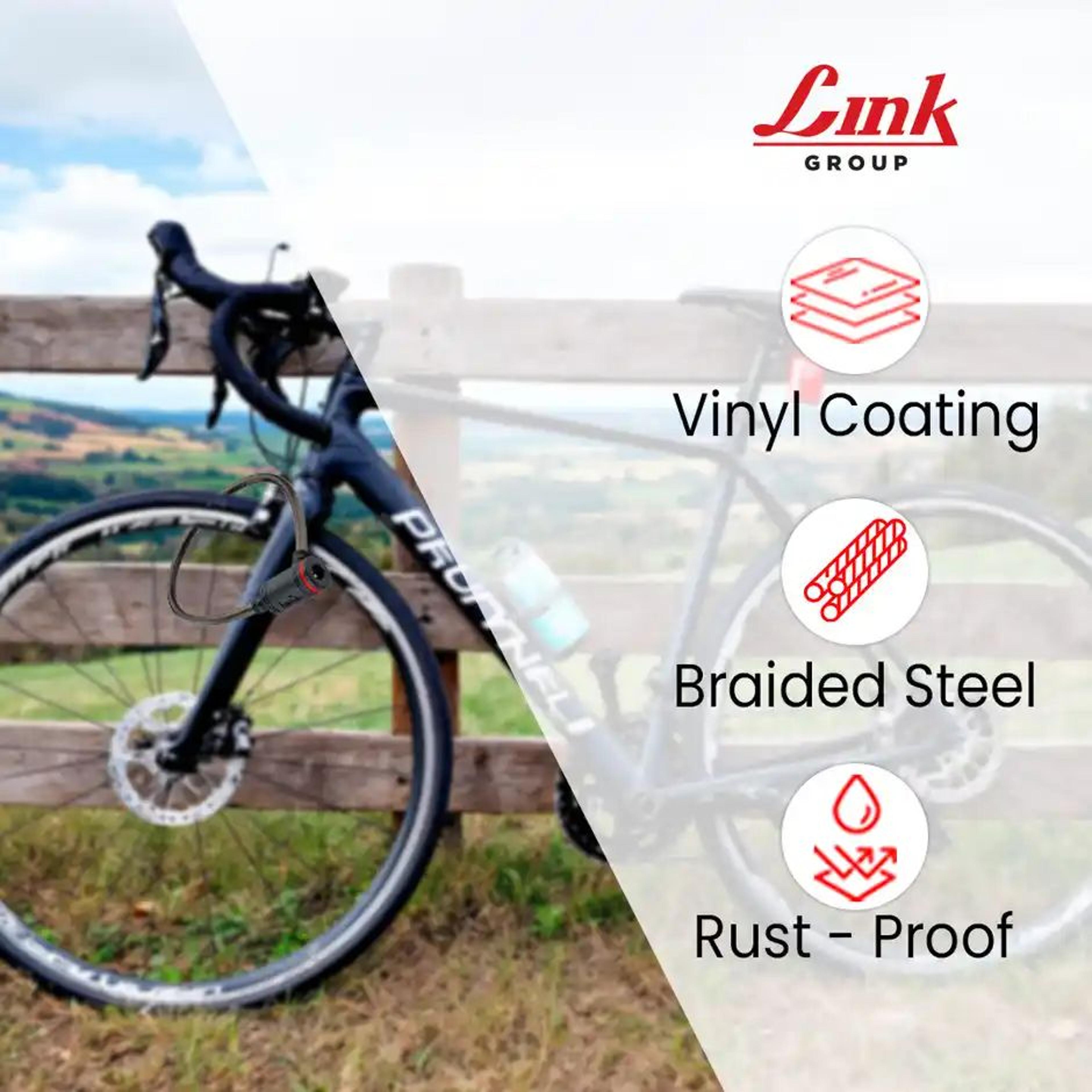 Link Multipurpose Cycles Cable Lock Assorted For also Bikes | Helmets or Scooters CL-03
