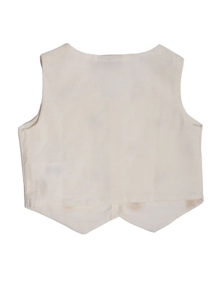 Utsa Kids Girls White Floral Embroidered Cotton-Blend Top - (2-8 yrs) — photo 4