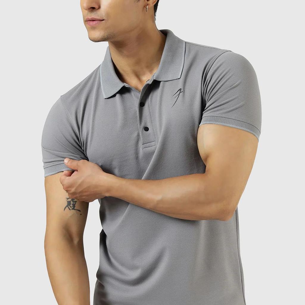 Aura Polo T-shirt Grey