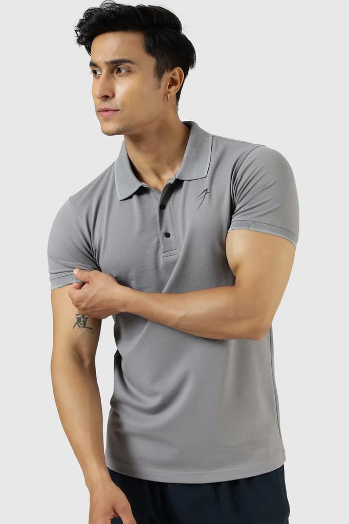 Aura Polo T-shirt Grey — S