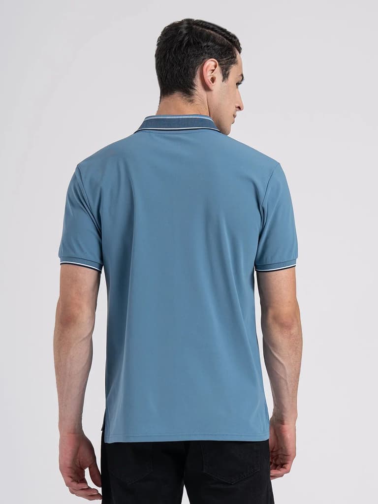 Jacquard Collar Polo T-shirt for Men | Premium Comfort | Sharp Look — photo 3