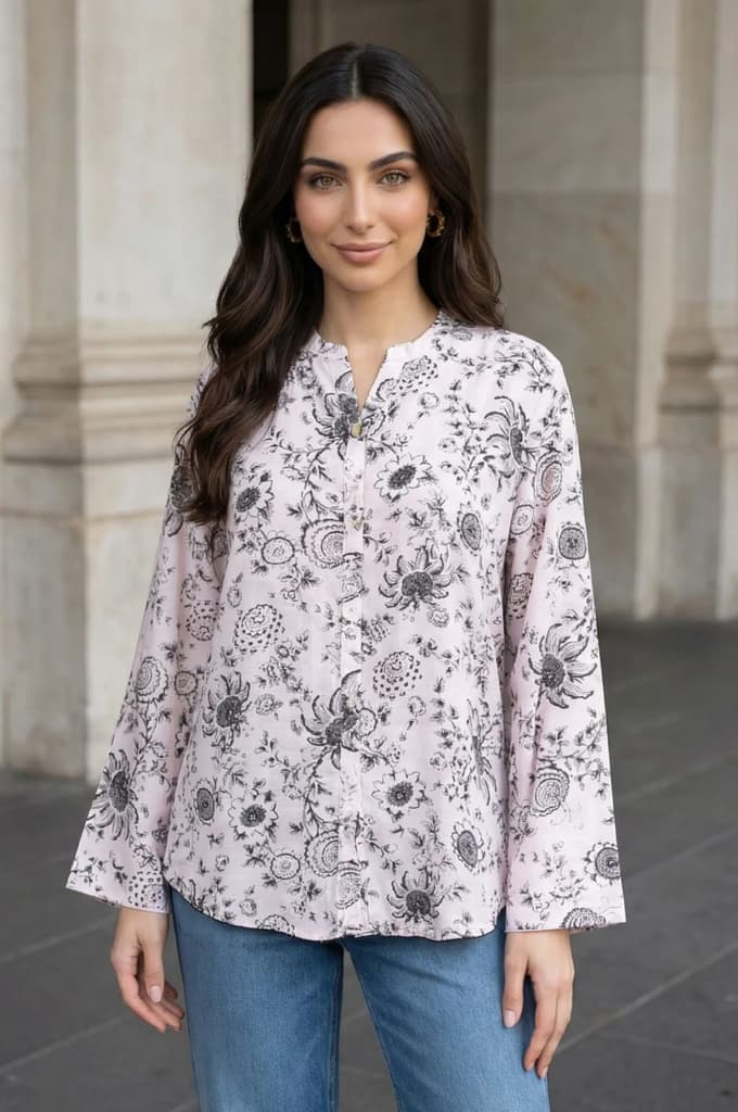 Off-White Geometric Printed Straight Shirt — photo 5