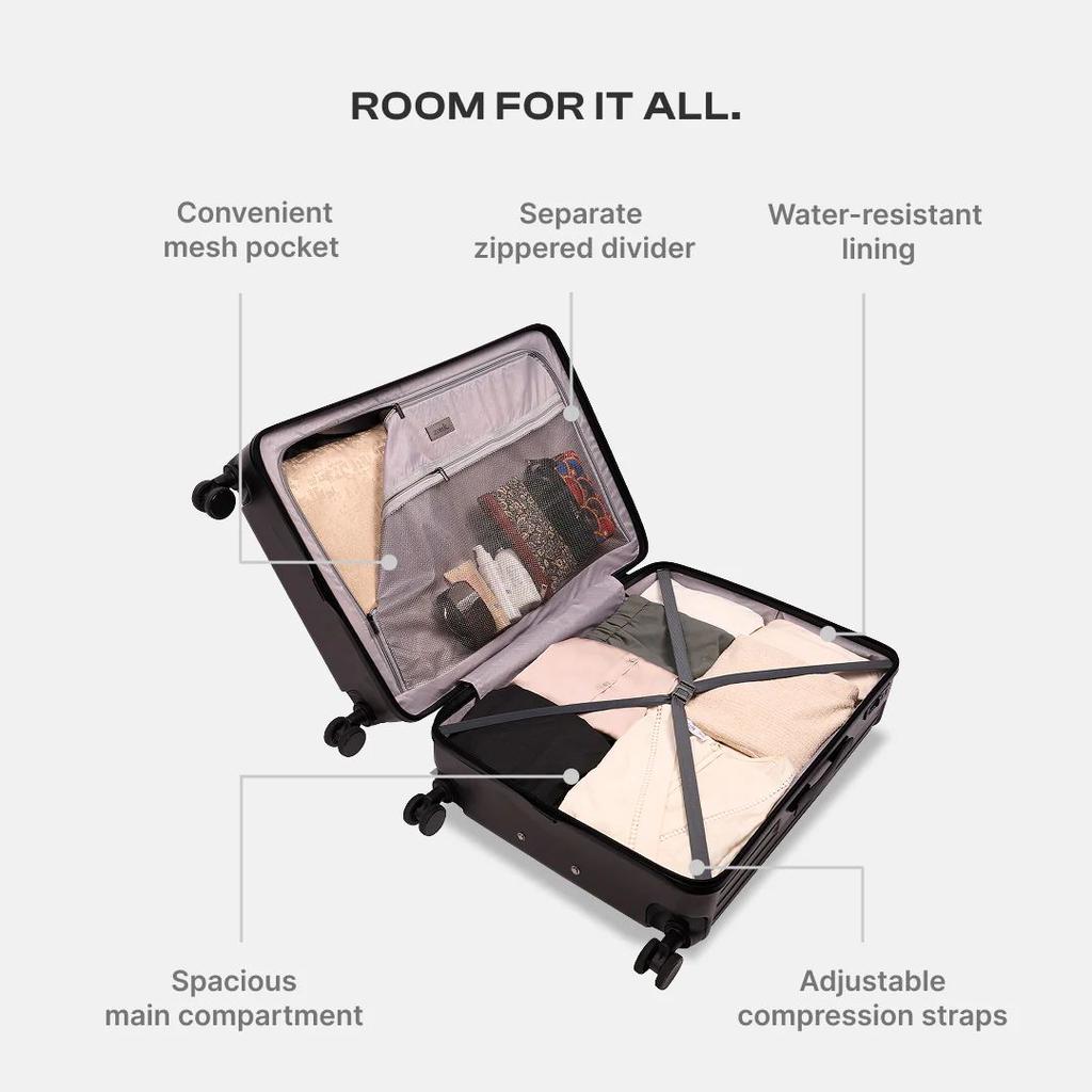 Charcoal Grey Sahana Trolley Bag - Set of 2 (Cabin + Medium) — photo 9