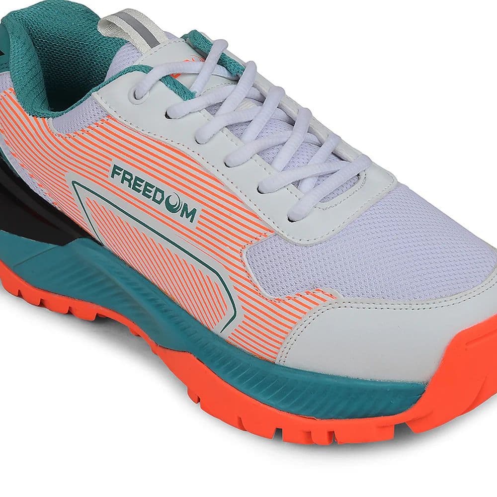 Freedom Orange Sports Lace-Up Cricket Shoes For Men STRIKER-1 By Liberty — photo 5