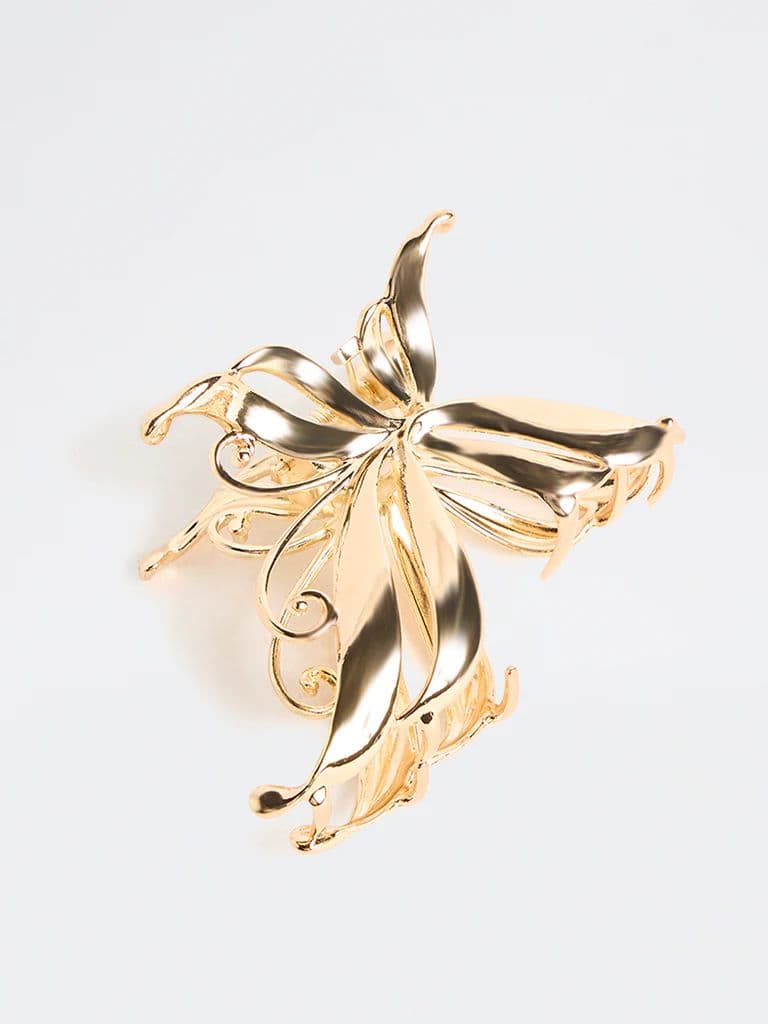 Westside Accessories Gold Butterfly Claw Clip — photo 2