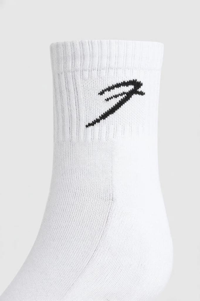 Classic Quarter Socks White/Black — photo 3