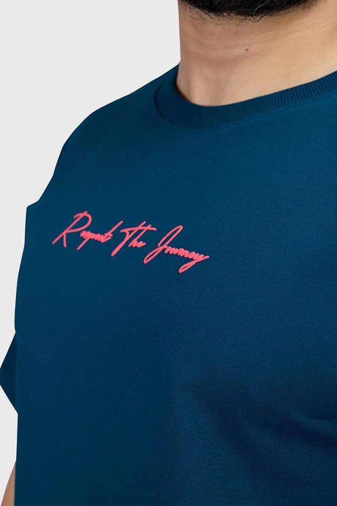 Respect The Journey Oversized T-shirt Teal — photo 5