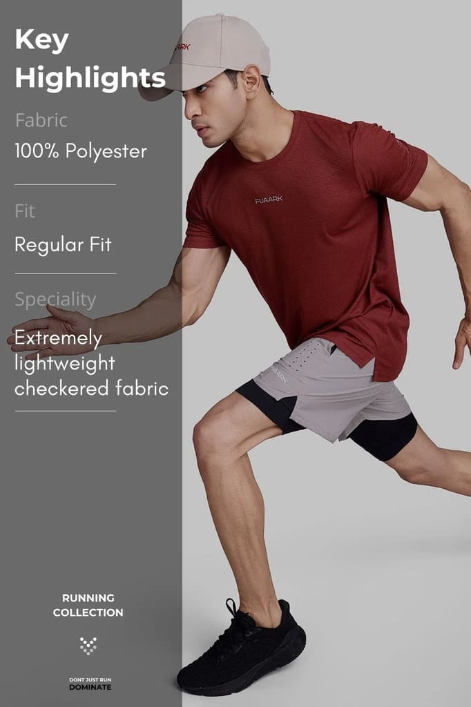 Checks Running T-shirt Salsa — photo 8