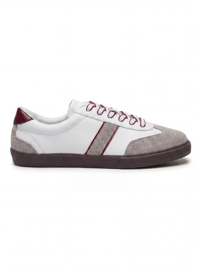 LUNA BLU White Lace-Up Textured Sneakers — photo 2
